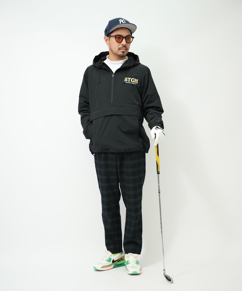 STCH UNISEX（ユニセックス）【half zip hoodie-Black】 | 【