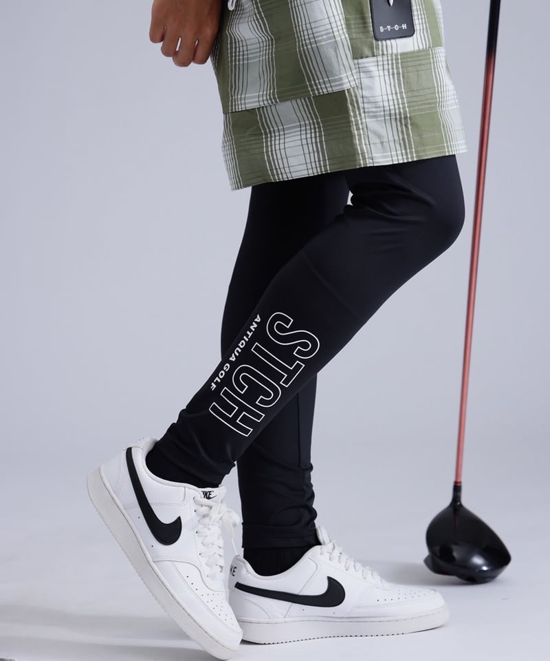 ANTIQUAGOLF×STCH】Logo leggings-black | 【公式】STC