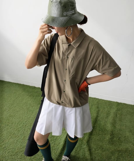【ANTIQUAGOLF×STCH】UNISEX(ユニセックス) check bucket hat-khaki