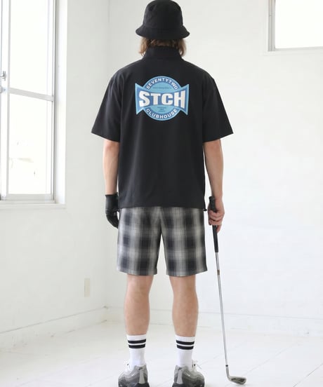 STCH ORIGINAL 【mock neck STCH FAIRWAYS & GREENS-black】
