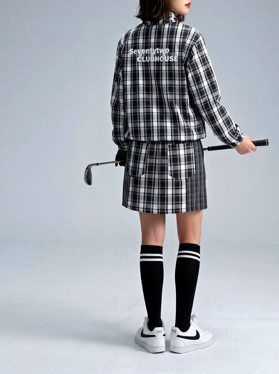 FR2GOLF RCC Logo Skirt スカート　サイズM ANTIQUAGOLF×STCH】 Check Logo Skirt-black | 【公式