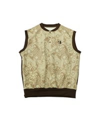 【 ANTIQUAGOLF×STCH 】paisley pattern vest-brown