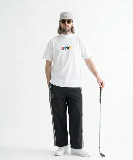 STCH ORIGINAL 【mock neck  color block STCH-white】