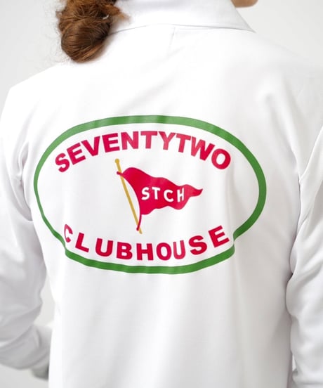 STCH ORIGINAL【Flag logo polo L/S-white】