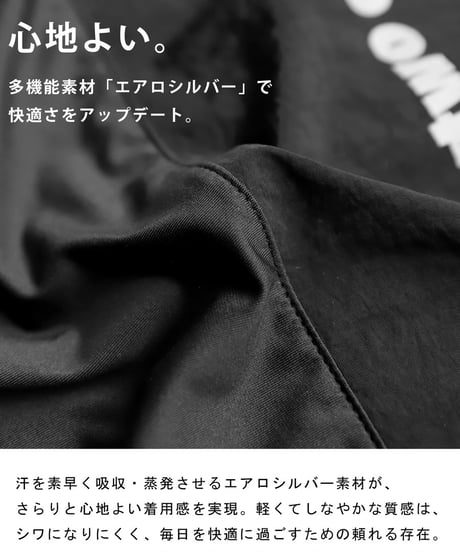【ANTIQUAGOLF×STCH】UNISEX(ユニセックス)back design tops-black