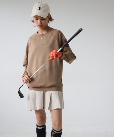 【ANTIQUAGOLF×STCH】UNISEX（ユニセックス）dot design tops-camel