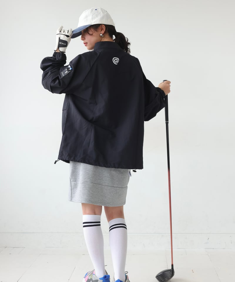 ANTIQUAGOLF×STCH 】regen 2waypullover-black |