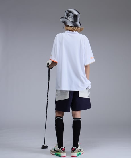 【 ANTIQUAGOLF×STCH 】mesh-like tops-white