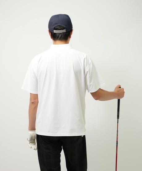 STCH ORIGINAL 【mock neck STCH COUNTRYCLUB-white×blue】