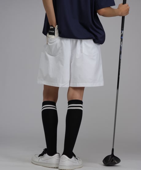 【ANTIQUAGOLF×STCH】LADIES（レディース）A-line half pants white