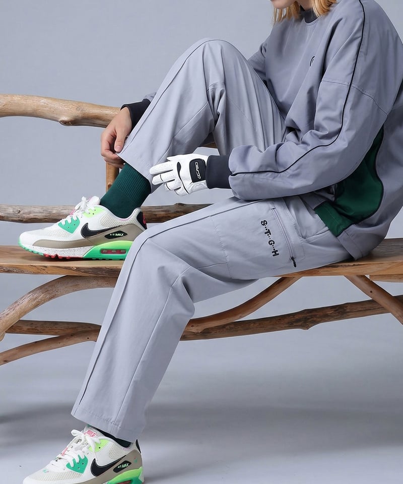 ANTIQUA GOLF×STCH】Zip Design Logo Pants-light