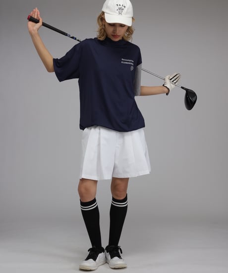 【ANTIQUAGOLF×STCH】LADIES（レディース）A-line half pants white