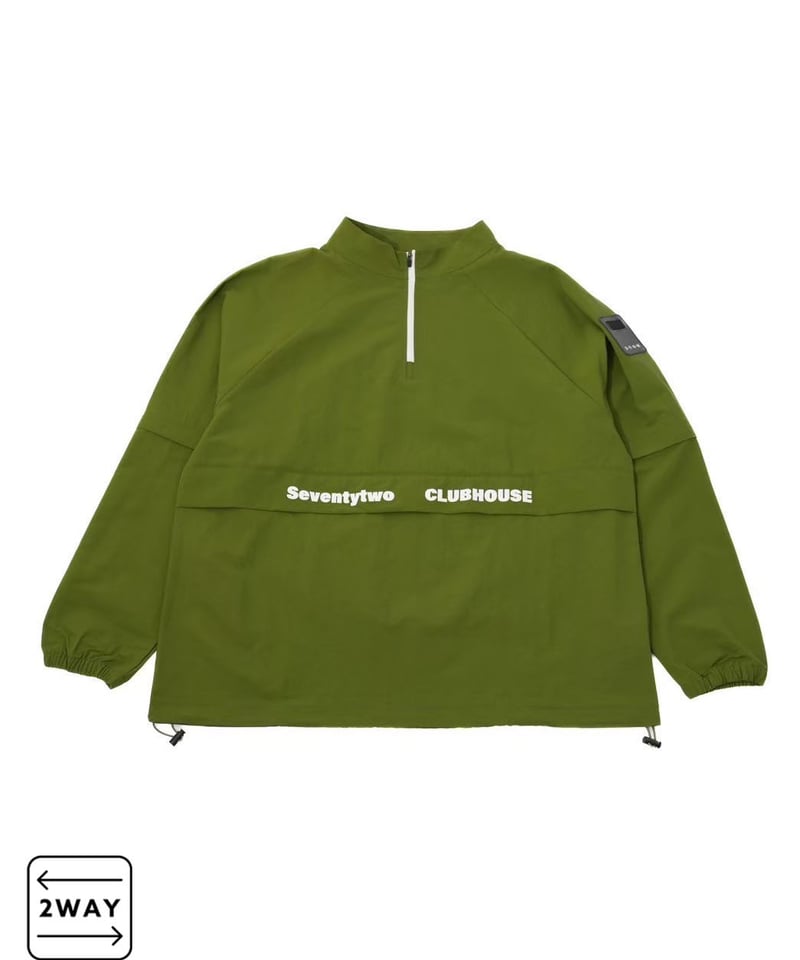 ANTIQUAGOLF×STCH 】regen 2waypullover-khaki |