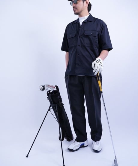 STCH【Twotuck wide pants-black】