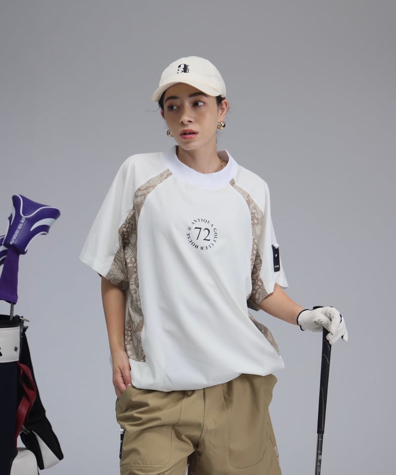 ANTIQUAGOLF×STCH】UNISEX（ユニセックス）ゴルフウェア ANTIQUAGOLF×STCH】UNISEX（ユニセックス）V-neck back log