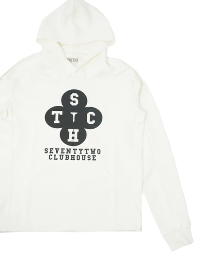 STCH  UNISEX（ユニセックス）【Clover logo hoodie-White】