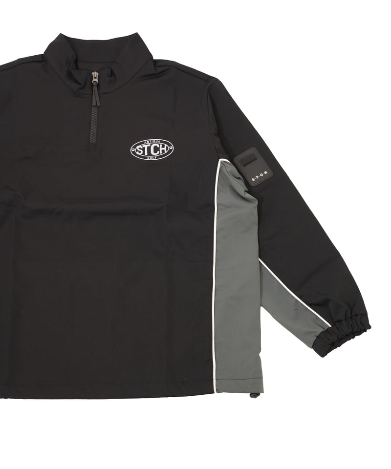 ANTIQUAGOLF×STCH】 Half Zip LOGO Tops-black | 【