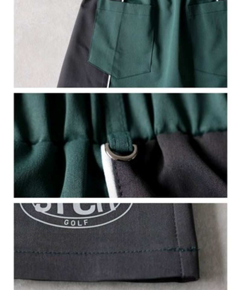ANTIQUAGOLF×STCH】Colorblock Half Skirt-green |