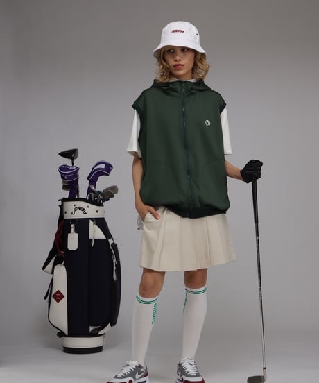 【 ANTIQUAGOLF×STCH 】Pleated Skirt-beige
