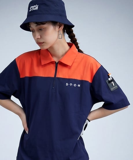 【ANTIQUA GOLF×STCH】Colored Tech Tops-navy