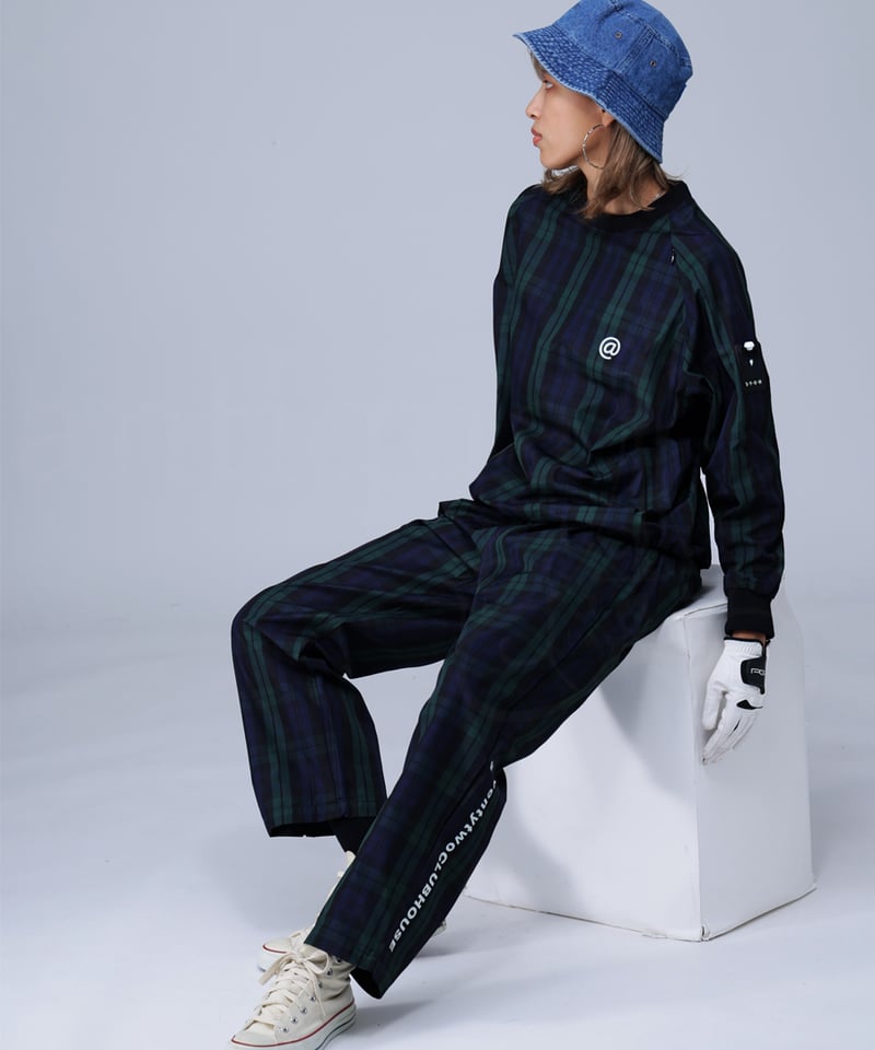 ANTIQUAGOLF×STCH】UNISEX（ユニセックス）check logo pant