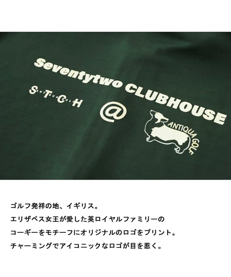 【ANTIQUAGOLF×STCH】UNISEX（ユニセックス）hoody logo vest-black