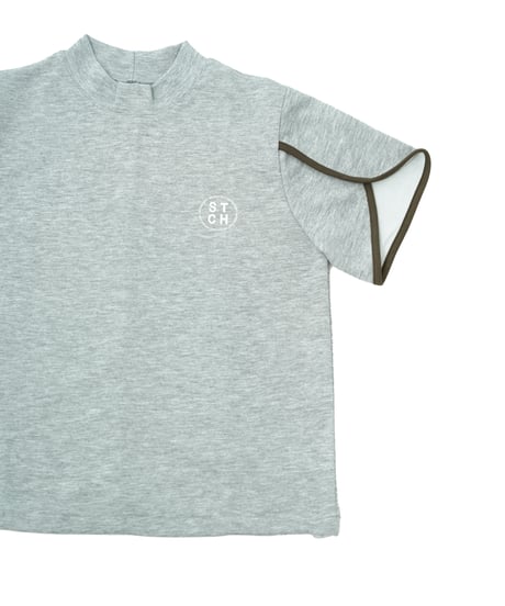 【 ANTIQUAGOLF×STCH 】petal sleeve tops-gray