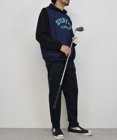 STCH 【college logo nylon vest-navy】