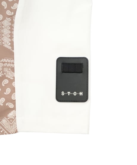 【ANTIQUAGOLF×STCH】UNISEX(ユニセックス)paisley×logo tops-white