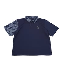 【 ANTIQUAGOLF×STCH 】paisley pattern polo-navy
