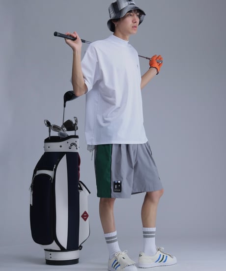 【 ANTIQUAGOLF×STCH 】printed short sleeve tops-white