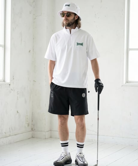 STCH ORIGINAL 【mock neck STCH FAIRWAYS & GREENS-white】