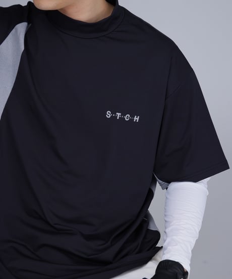 【 ANTIQUAGOLF×STCH 】Asymmetry Logo Tops-black