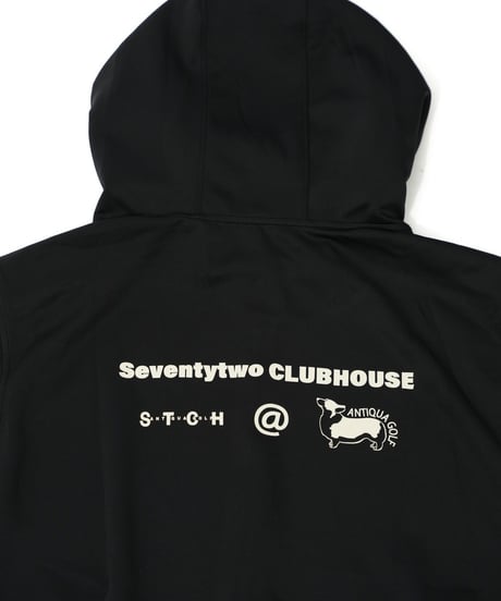 【ANTIQUAGOLF×STCH】UNISEX（ユニセックス）hoody logo vest-black