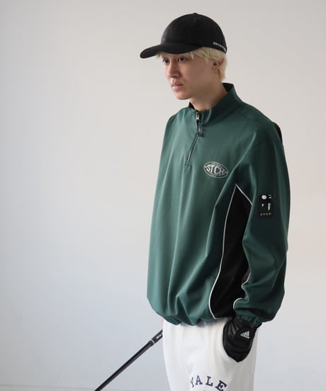 【ANTIQUAGOLF×STCH】 Half Zip LOGO Tops-green