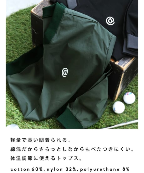 【ANTIQUAGOLF×STCH】v-neck logo tops-green