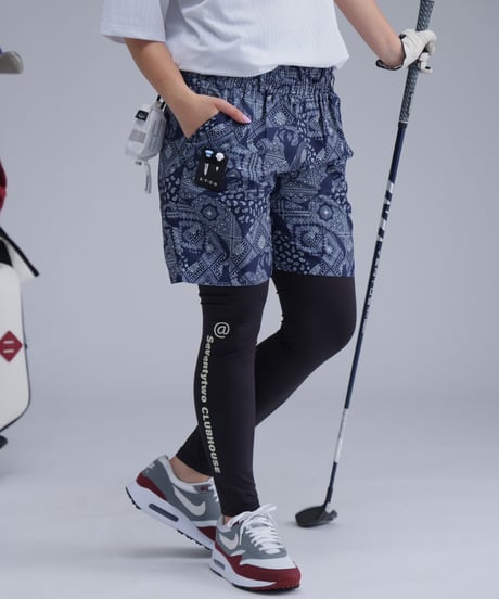 【 ANTIQUAGOLF×STCH 】paisley half pants-navy