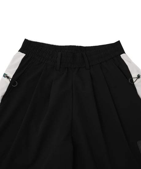 【 ANTIQUAGOLF×STCH 】contrast half pants-black×offwhite