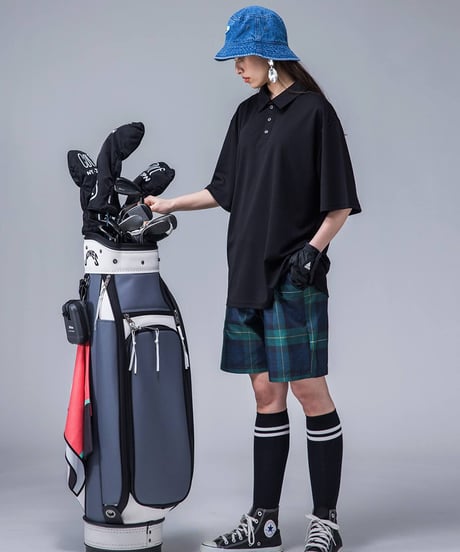 【ANTIQUAGOLF×STCH】UNISEX（ユニセックス）check half pants-green