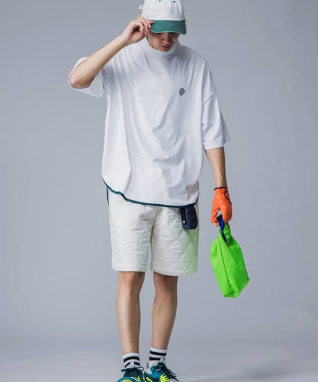 【ANTIQUAGOLF×STCH】UNISEX（ユニセックス）piping mock neck-white