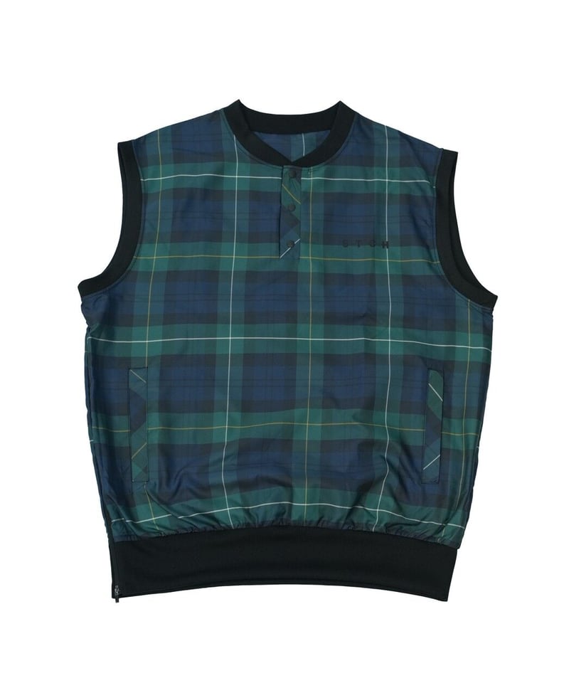 ANTIQUAGOLF×STCH】UNISEX(ユニセックス)check logo vest...