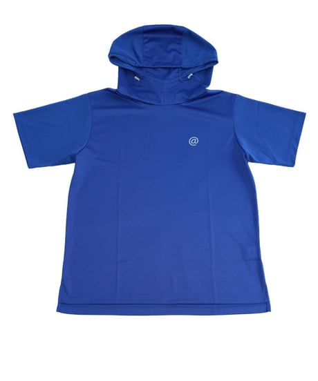 【ANTIQUAGOLF×STCH】UNISEX（ユニセックス）short sleeve hooded-blue
