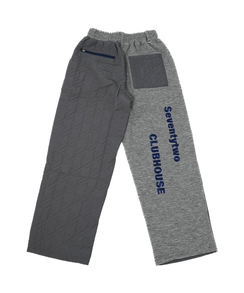 新品★STCH (XL) fabric サークルロゴパンツ gray×navy 新品☆STCH (XL) fabric サークルロゴパンツ gray×navy 新品☆STCH (XL