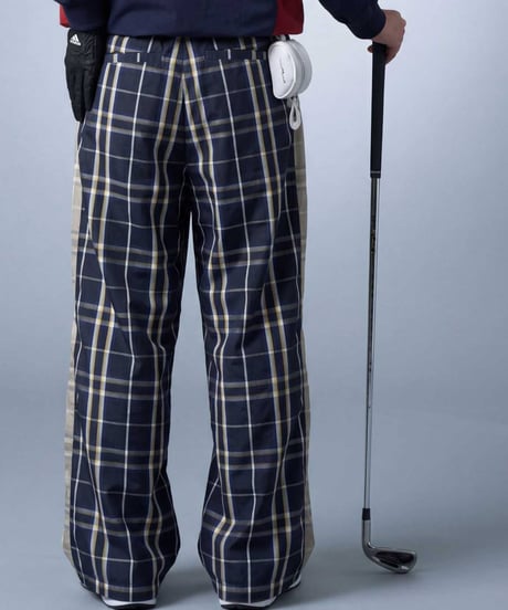 【ANTIQUAGOLF×STCH】 Check Logo Skirt-navy
