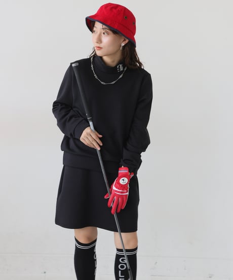 【ANTIQUAGOLF×STCH】logo color scheme skirt-black