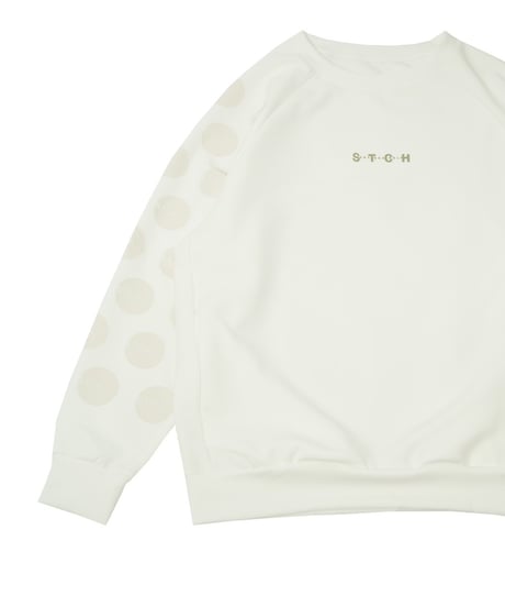 【ANTIQUAGOLF×STCH】UNISEX（ユニセックス）dot design tops-white