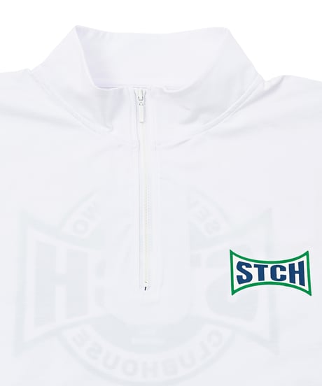 STCH ORIGINAL 【mock neck STCH FAIRWAYS & GREENS-white】