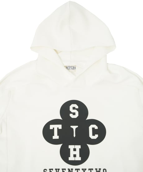 STCH  UNISEX（ユニセックス）【Clover logo hoodie-White】