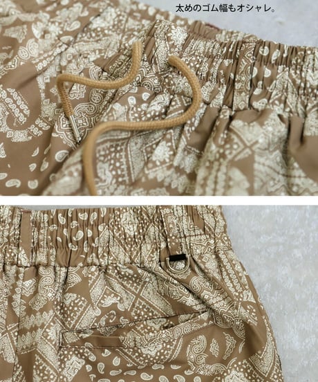 【 ANTIQUAGOLF×STCH 】paisley half pants-black