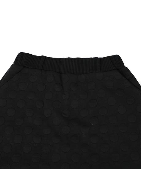 【ANTIQUAGOLF×STCH】dot mini skirt-black